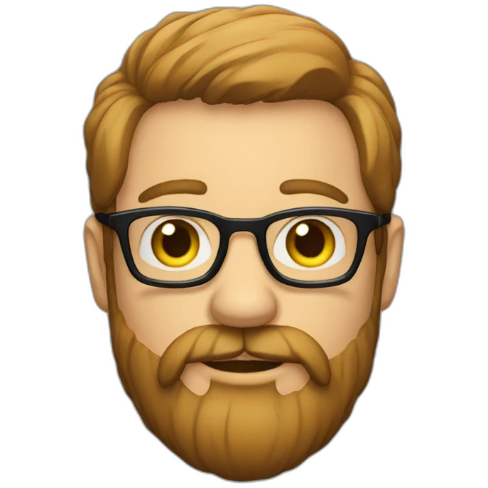 beardy man with glasses emoji