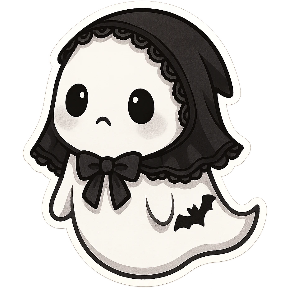 Goth white object emoji
