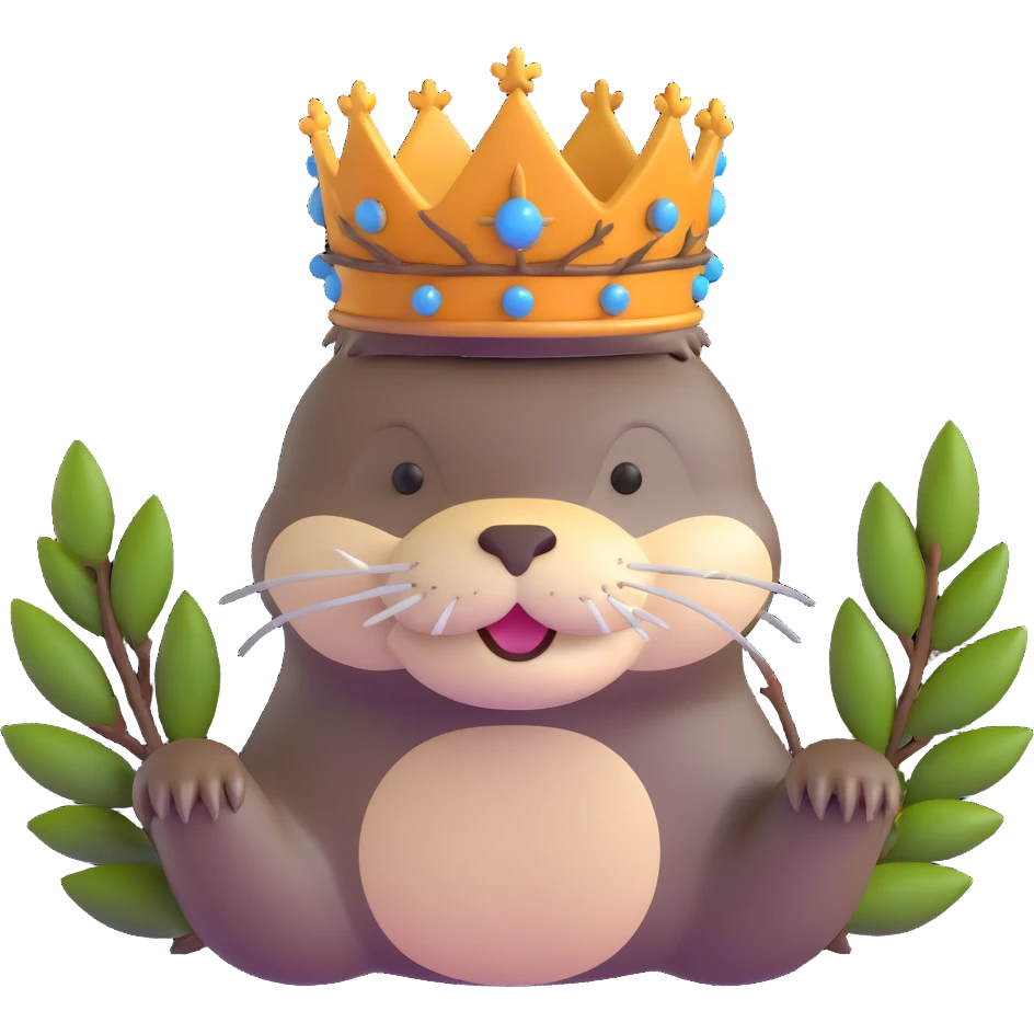 cute otter portrait with thin horizontal thorny branch circling only the forehead, exactly like Jesus Christ's Crown of thorns, no crown shape on top, no metal, just a single wooden thorny stem wrapped horizontally emoji