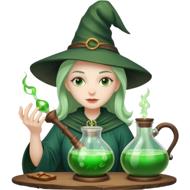 green witch cooking potion emoji