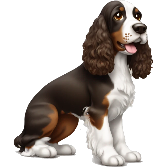 Brown tri color springer emoji