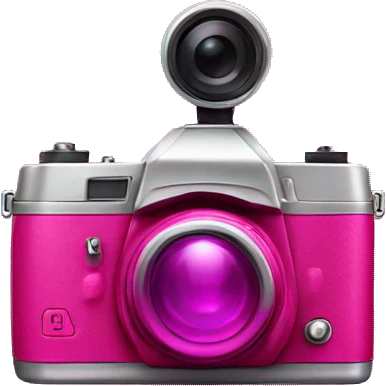 Hot pink camera emoji