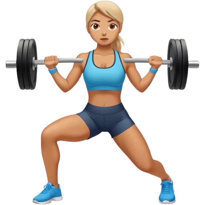 girl weighted lunges exercise emoji