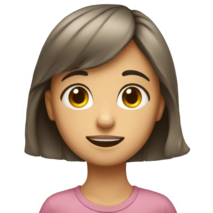 a girl with happy face but teary eyes emoji