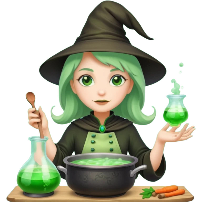 green witch cooking potion emoji