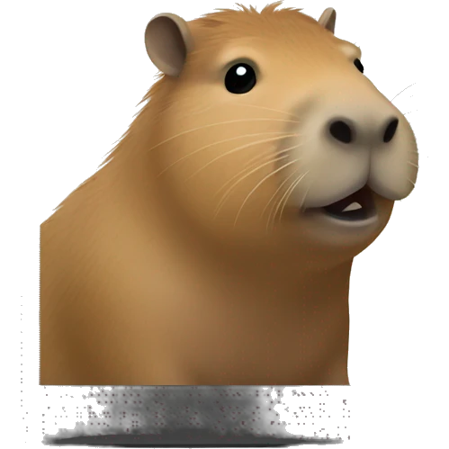Capybara with ipad emoji