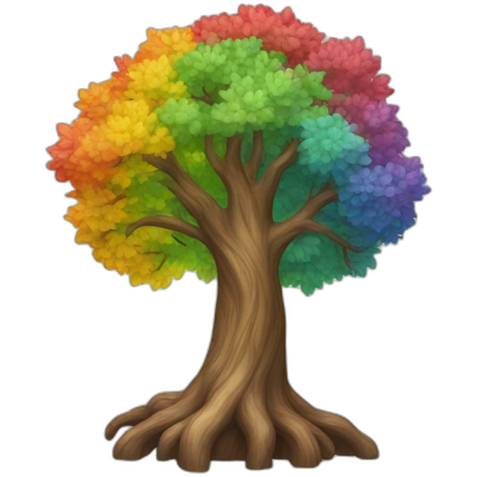 Rainbow tree emoji