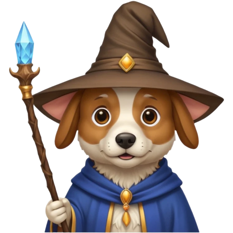 Dog wizard emoji