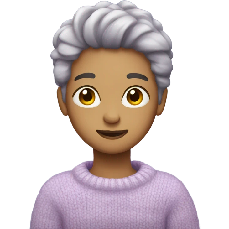 Cozy light purple sweater  emoji