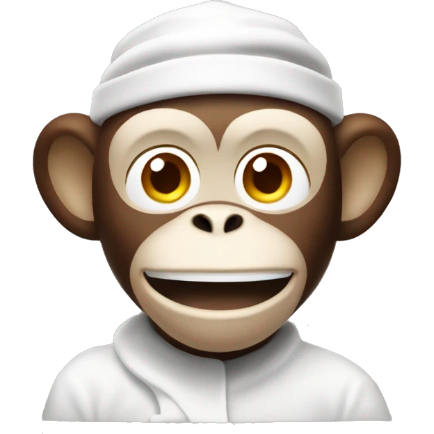 monkey with rows of white baking soda emoji