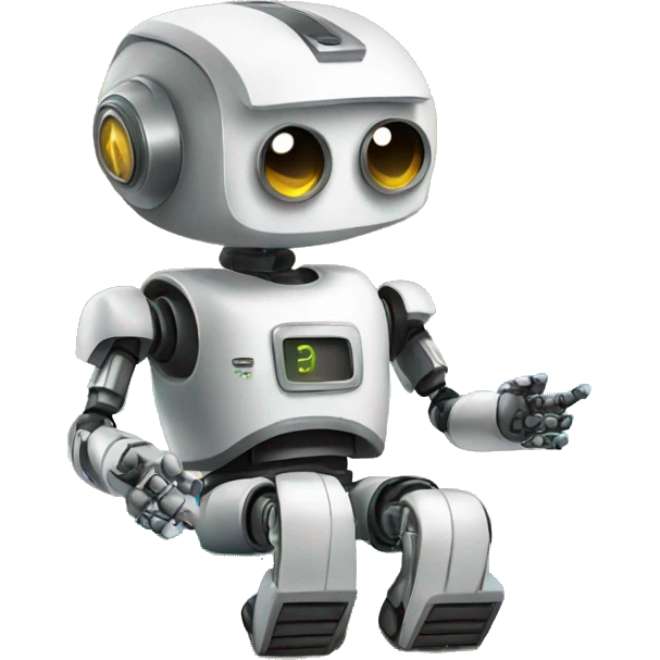 A robot on vacation emoji