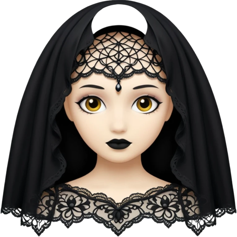 a black veil dark gothic emoji