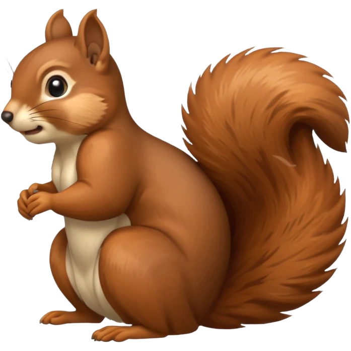 Squirrel squatting  emoji
