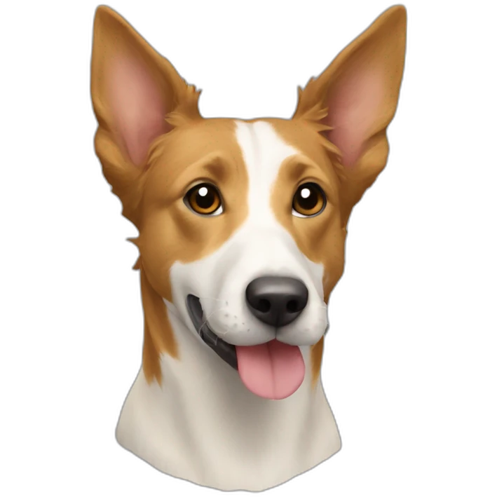 Cão de raça podengo português emoji