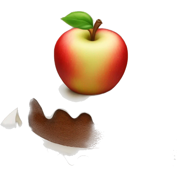 Whole Apple in cake  emoji