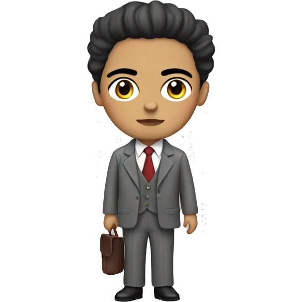 Frida kahlo as a boy in a gray suit emoji