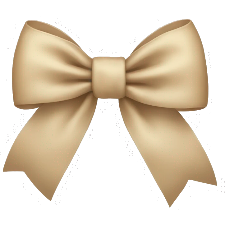 Beige bow emoji