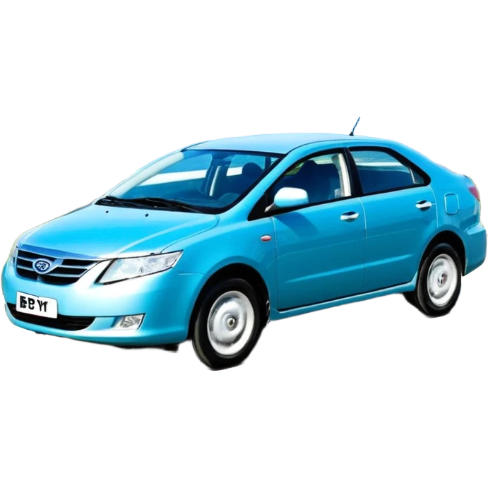 Изометрическая модель машины BYD, слегка мультяшная стилистика, прозрачный фон emoji