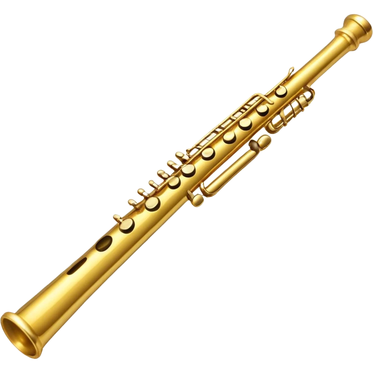 Flute golden colour  emoji