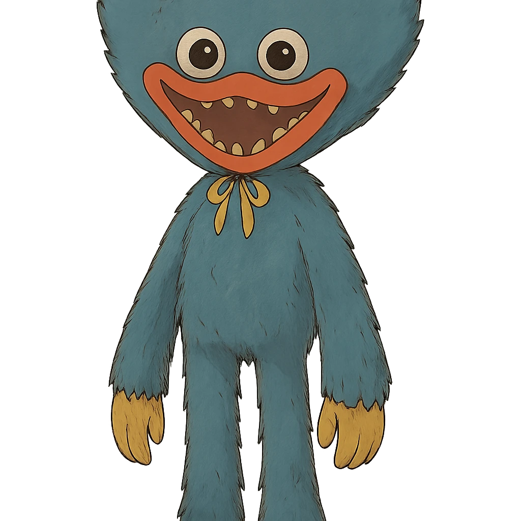 Huggy Wuggy character in ghibli style emoji