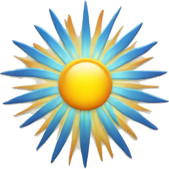 Sun rays emoji