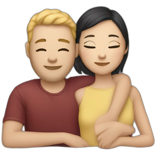 whiteman-asianwoman-cuddles emoji