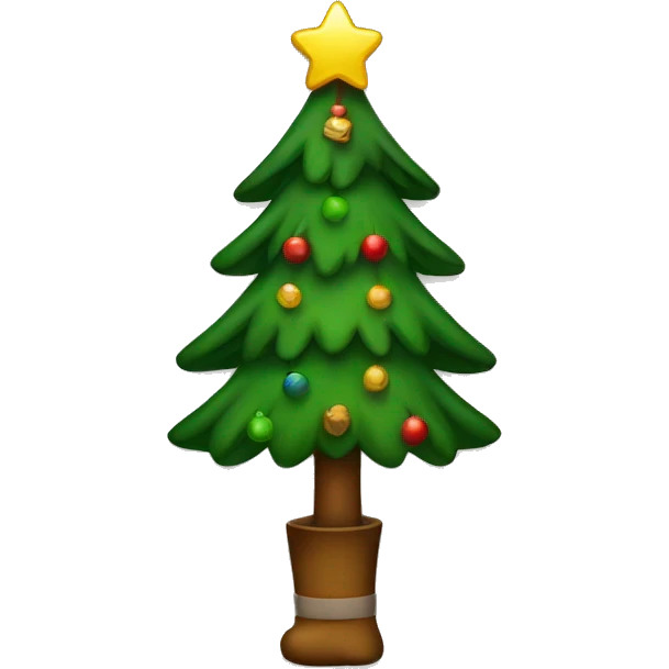 A christmas tree with lederhosen emoji