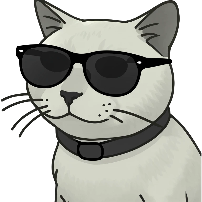 Cat with sunglasses emoji