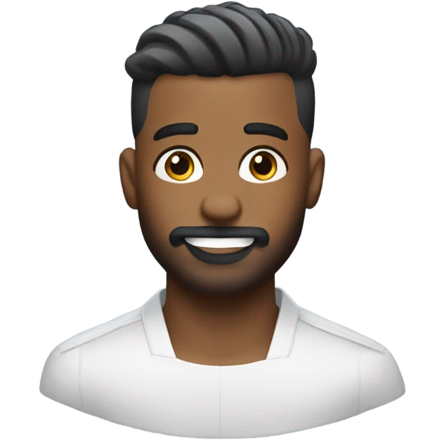 barber fluffy haircut whit fade no beard emoji