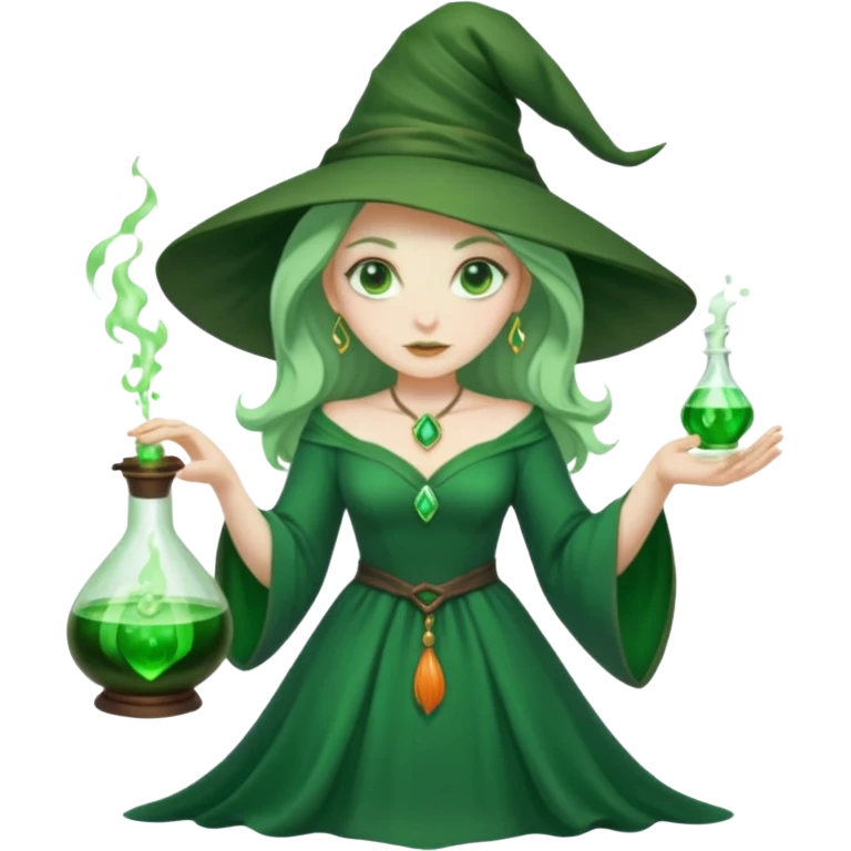 green witch cooking potion emoji