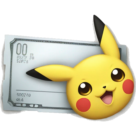 billet de banque pikachu emoji