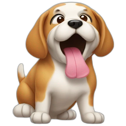 Dog farting emoji
