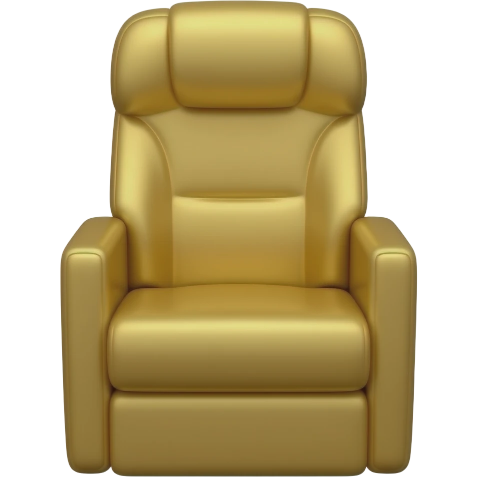 gold color first class chair emoji