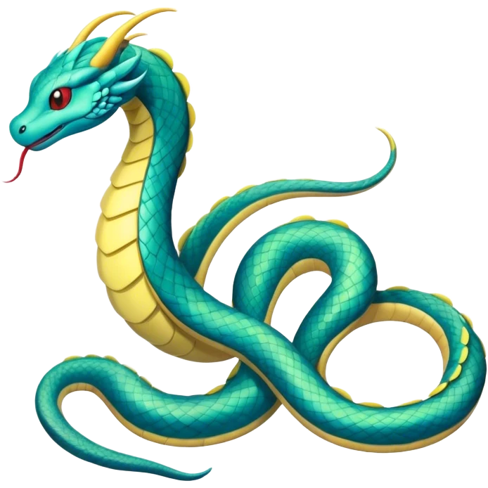 Colorful Seviper-Dragonair-hybrid emoji