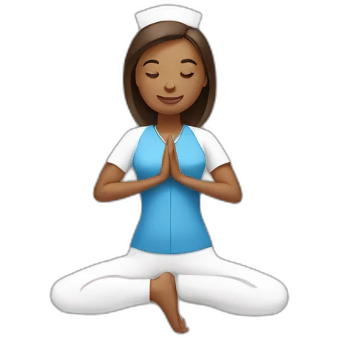 Nurse doing yoga emoji