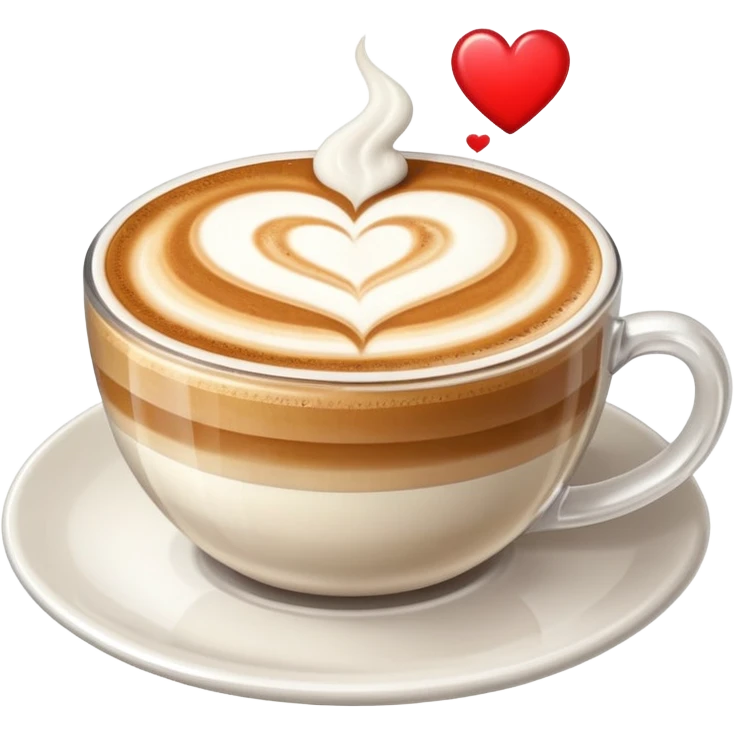 Cappuccino avec cœur  emoji