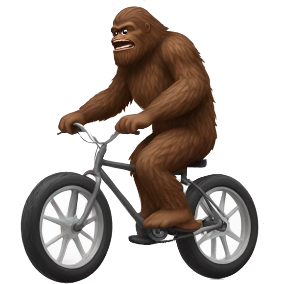 sasquatch on a bike emoji