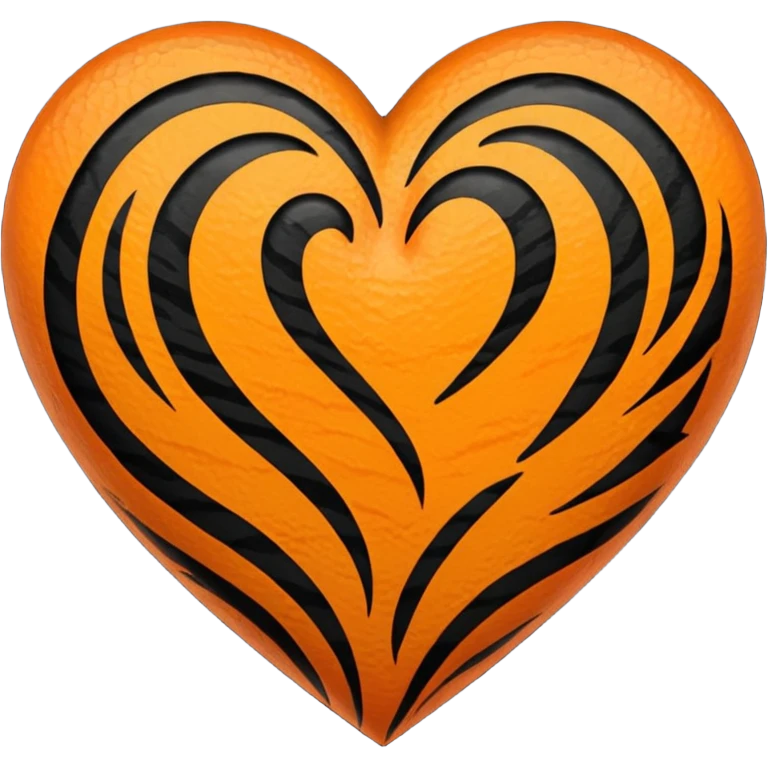 Tiger stripe heart emoji