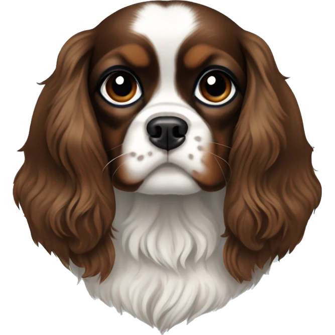 black Cavalier King Charles spaniel. No white or brown spots emoji