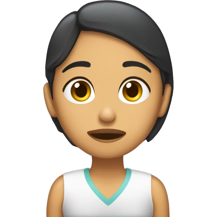 chica morena durmiendo emoji