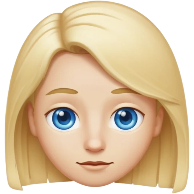 Bean with blonde hair and blue eyes emoji
