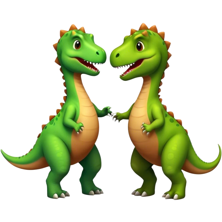 Dancing dinosaurs  emoji