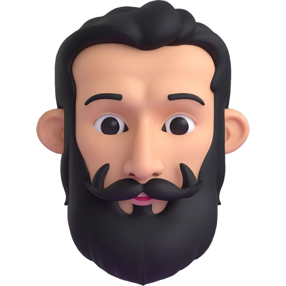 hairy man with a crooked nose emoji