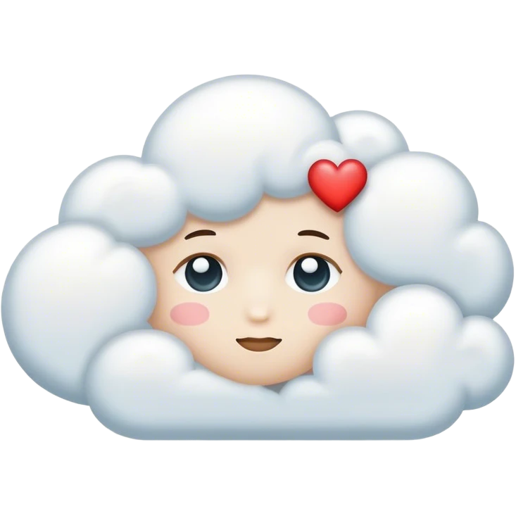 Thinking cloud with a heart inside  emoji