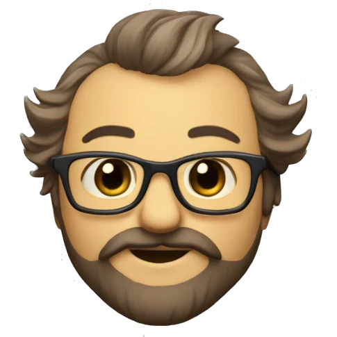 Chauve barbu qui danse emoji