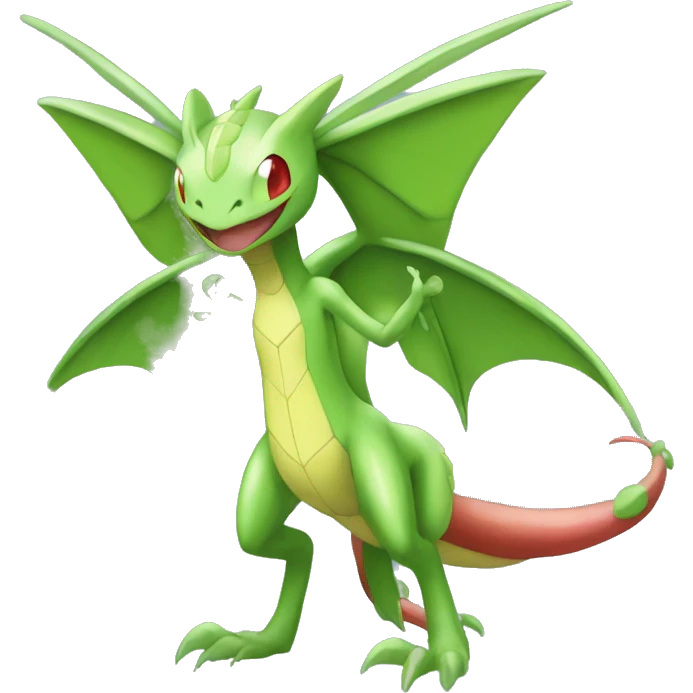 Full body shiny Flygon-Scyther-grovyle emoji