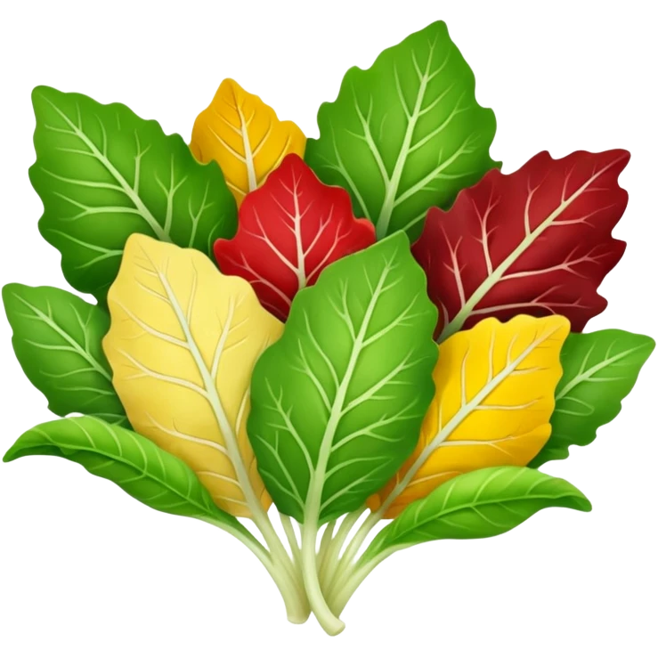different salad leaves different colors  emoji