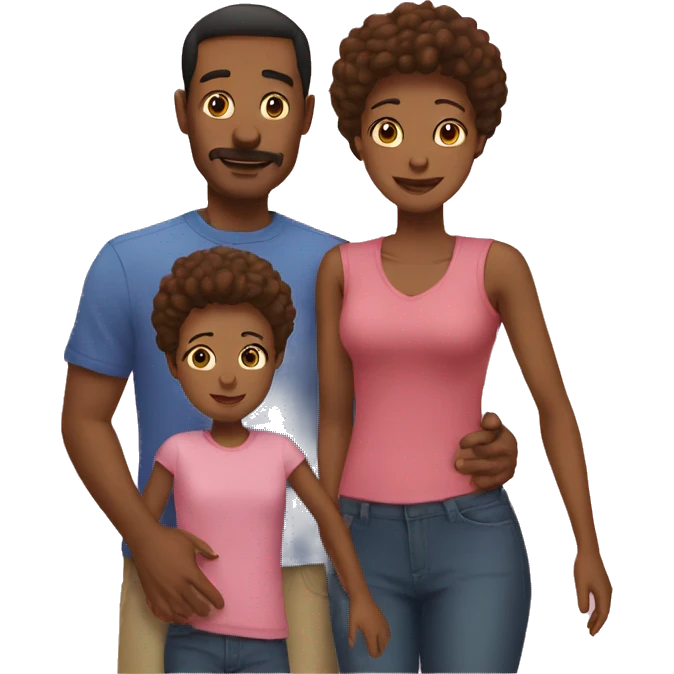 Father mother 3 kids  emoji