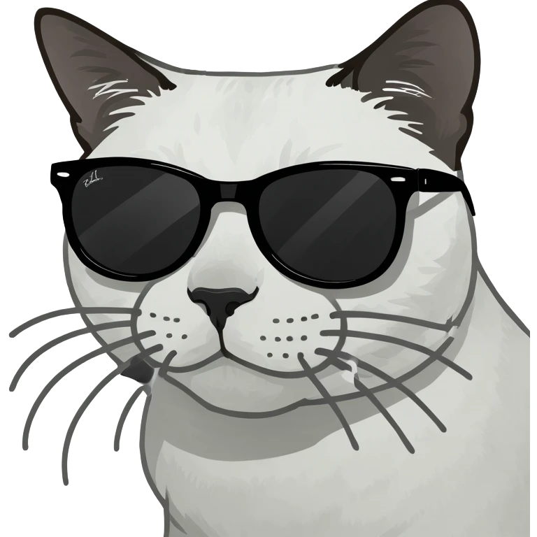 Cat with sunglasses emoji