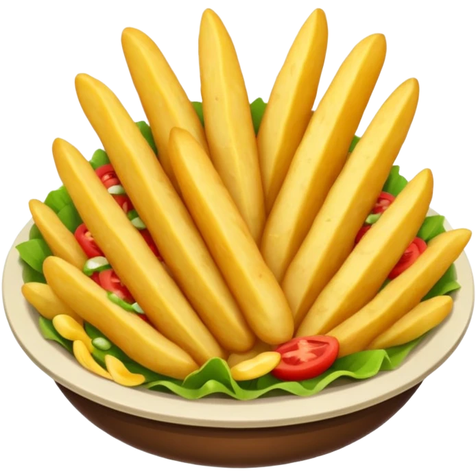 Generar papas fritas sin plato ni contenedor emoji